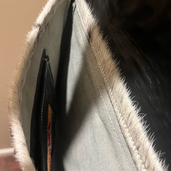 Gray and Black Fringe Women Bag - Picture 8 of 8